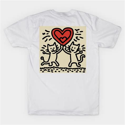 Funny Keith Haring, cats lover - Keith Haring - T-Shirt | TeePublic