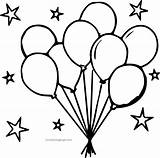 Birthday Balloon Coloring Pages sketch template