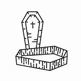 Coffin Coloring Page Coloring Pages sketch template