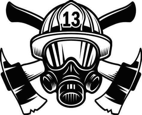 Firefighter Logo 1 Firefighting Rescue Helmet Mask Axes