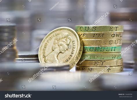 Closeup Stack British Pound Coins Stock Photo (Edit Now) 134499785