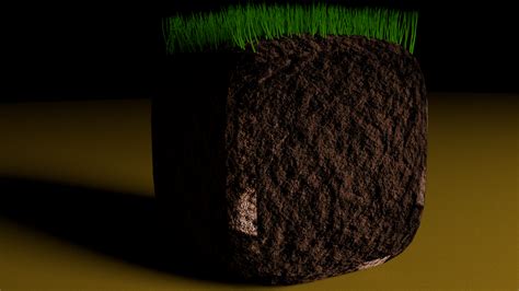 Realistic Minecraft Dirt Block 3D Render by QuiGon14 on DeviantArt