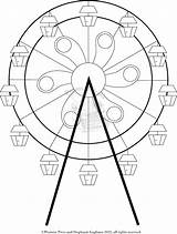 Ferris Wheel Digital Printable Coloring Page  Summer Carnival County sketch template