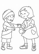 Caillou And Sarah sketch template