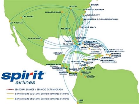 Spirit Airlines Destinations Map - Map Of Canada