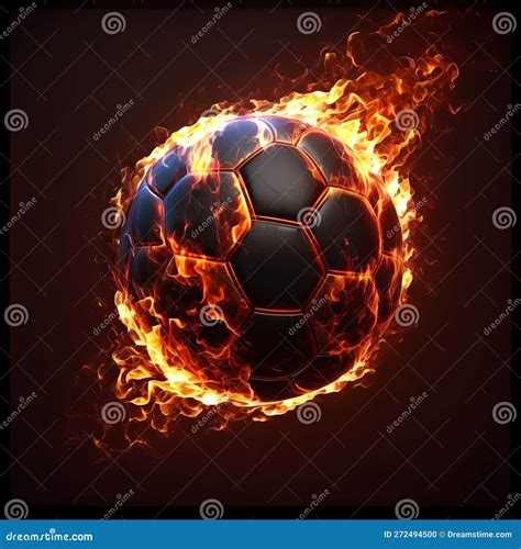 Flaming Soccer Ball. Generative AI Stock Illustration - Illustration of soccer, burn: 272494500