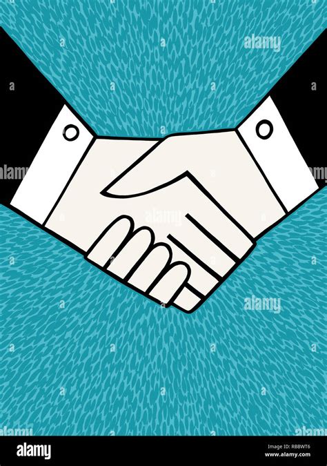 Hand shake illustration hi-res stock photography and images - Alamy