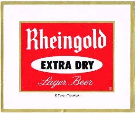 Item #44427 1955 Rheingold Extra Dry Lager Beer Label