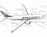 Boeing 737 800 Sketch Coloring Page sketch template