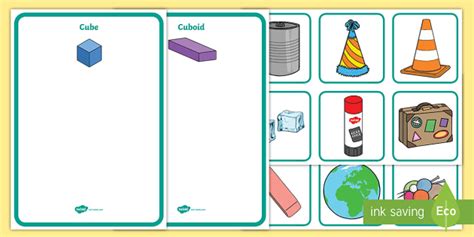 3D Shapes EYFS - 3D Shape Sorting Activity - Maths Resource