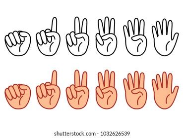 Illustration Showing Numbers 1 5 Fingers Stock Vector (Royalty Free) 1674183796 | Shutterstock