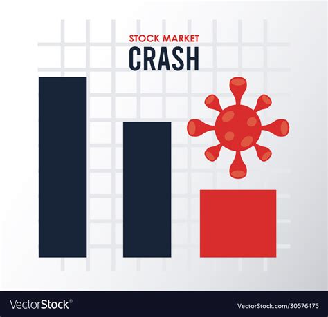 Stock market crash infographic statistical Vector Image