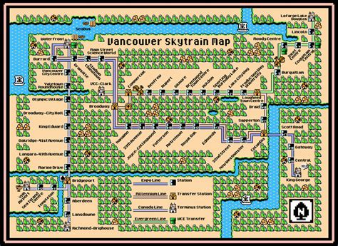 Updated Vancouver Skytrain Map – Super Mario 3 Style – Dave's Geeky Ideas