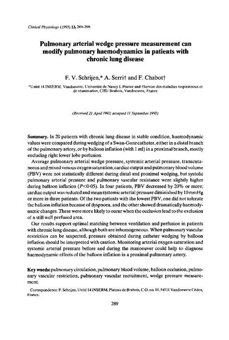 (PDF) Pulmonary arterial wedge pressure measurement can modify ...