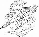 Speeding spaceship coloring page  coloringcom sketch template