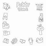 Potty Training Coloring Page sketch template
