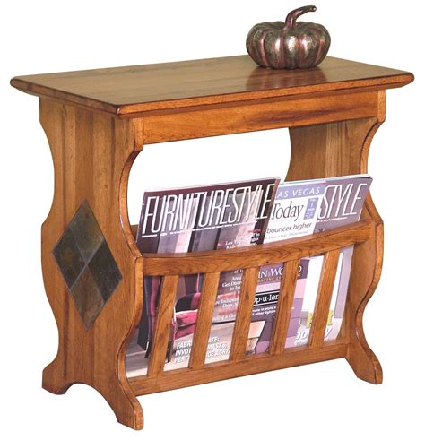 Market Square Morris Home Magazine Table with Slate Tile | Morris Home | End Tables