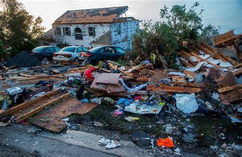 Massive Damage after the tornado strike in Illinois