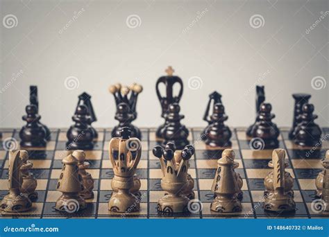 Chess Strategy Concept is on the Chess Board Stock Photo - Image of background, leadership ...