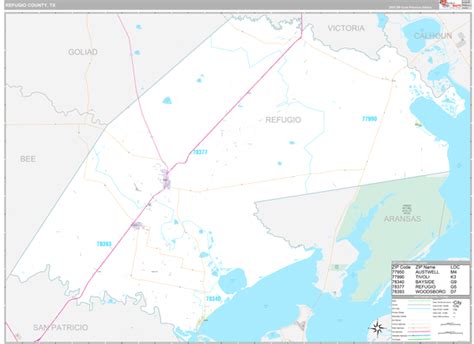 Refugio County, TX Wall Map Premium Style by MarketMAPS - MapSales