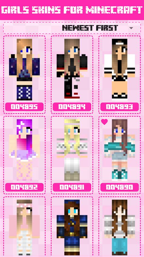 Girls Skins for Minecraft PE - Browse more than 4890 girls skins and Apply your favorite ones to ...