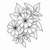 Flower coloring Page Of Black And White outline Clipart For Printing  sketch template