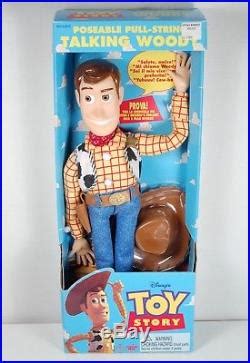 1995 Toy Story Thinkway Poseable Pull-String Talking Woody Doll Box Italian/Eng | Toy Story ...