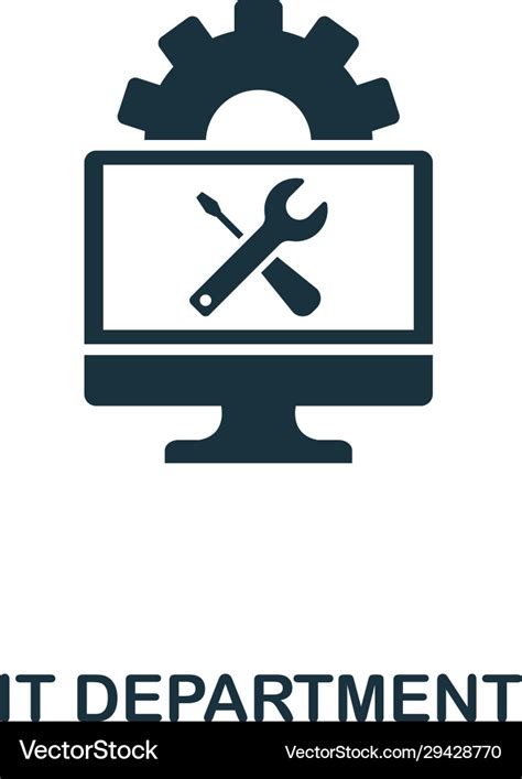 It department icon simple element from data Vector Image