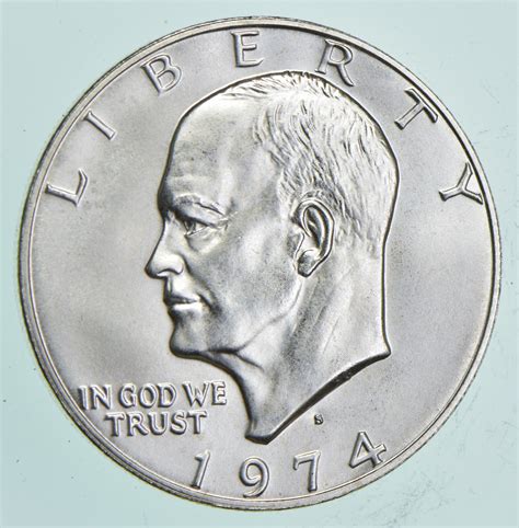 Silver - SPECIALLY MINTED - S Mint Mark - 1974-S - 40% Eisenhower Silver Dollar - RARE ...