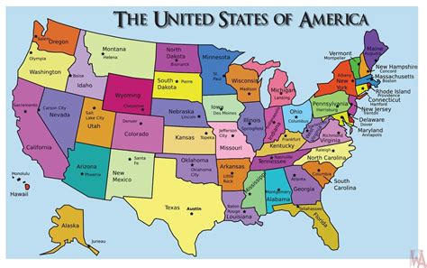 Us Political Map With States - South Carolina Map