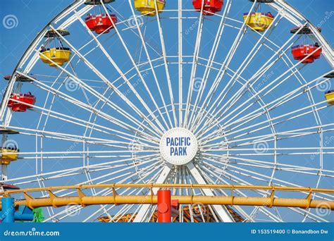 Close Up at Pacific Park Ferris Wheel, Santa Monica Pier. Editorial ...