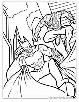 Coloring Pages Batman Spiderman sketch template