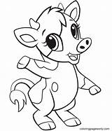 Cute Baby Cow Coloring Page  Free Printable Pages sketch template