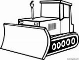 Easy Bulldozer Coloring Page  ColoringAll sketch template