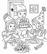 Birthday Party Coloring Sheets  Page sketch template