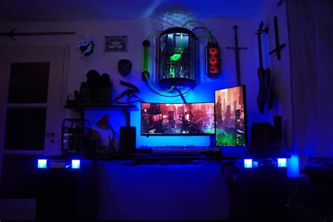 RGB Glowing Desk Riser RGB Desk Riser Desk Risers Ikea Desk Riser ...