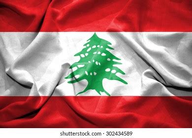 Flag Lebanon Rectangular Shape Icon Wavy Stock Vector (Royalty Free ...