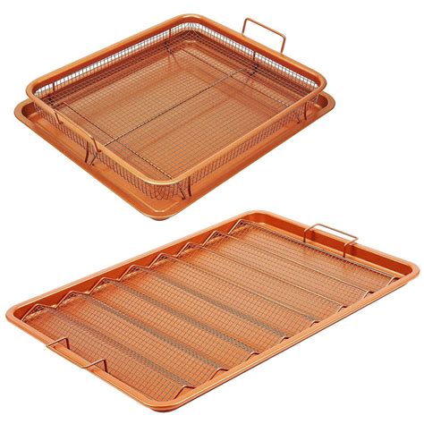 Copper Chef 4-Piece XL Bacon Crisper oven air fryer pan set - Walmart.com - Walmart.com