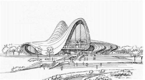 zaha hadid. heydar aliyev center. | Zaha hadid architecture, Buildings sketch architecture ...
