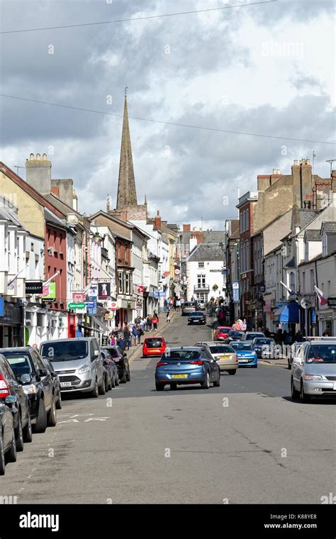 Town centre Monmouth Monmouthshire Wales Stock Photo - Alamy