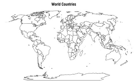 Blank World Map Printable With Labels