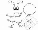Printable insect Ant Template  Coloring Page sketch template