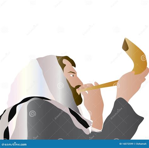 Shofar Blowing Graphic Vector. | CartoonDealer.com #86066373