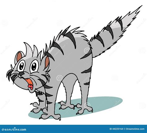 Cat scared stock illustration. Illustration of little - 44225164