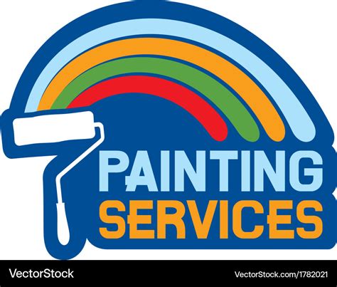 Painting services label Royalty Free Vector Image