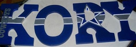 Dallas Cowboys themed letters