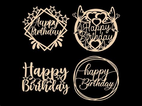 Happy Birthday SVG, Cake Topper Svg, Png By TonisArtStudio | TheHungryJPEG