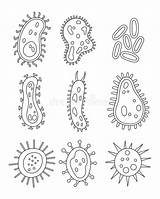 Bacteria Virus Pattern Drawing Viruses Bacterias Dibujos Patterns Para  sketch template