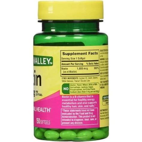 Spring Valley Biotin 1000 mcg Price in Bangladesh | 150 Tablets