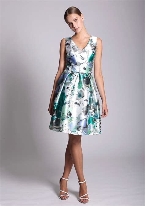 Aqua green mikado dress